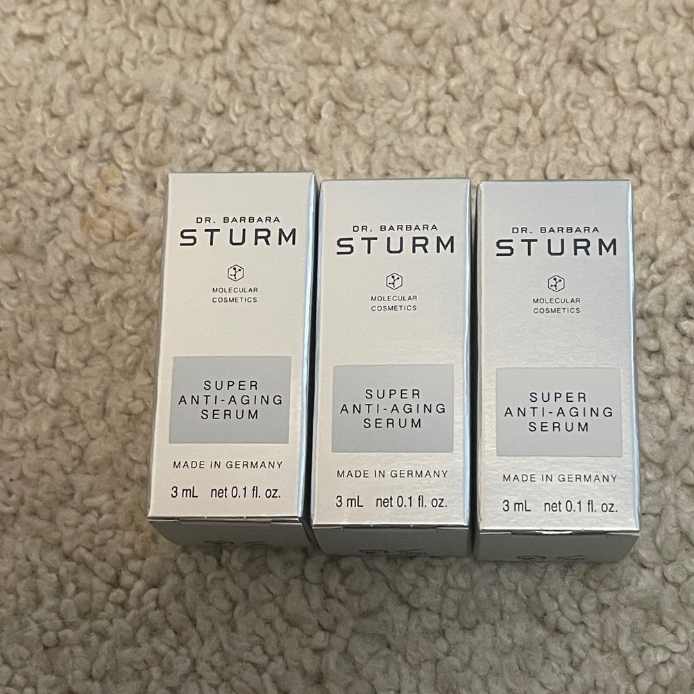 3 x NIB Dr Barbara STURM Super Anti Aging Serum (3ml/0.1 oz ea)